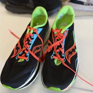Saucony Lime and Black Athletic Shoes